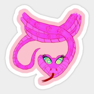 Pink Kaa Hypnotizes You Sticker